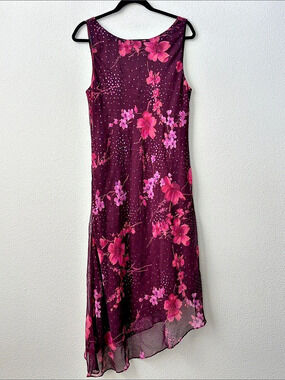 Jessica Howard Floral Maxi Dress in Purple & Pink